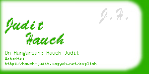 judit hauch business card